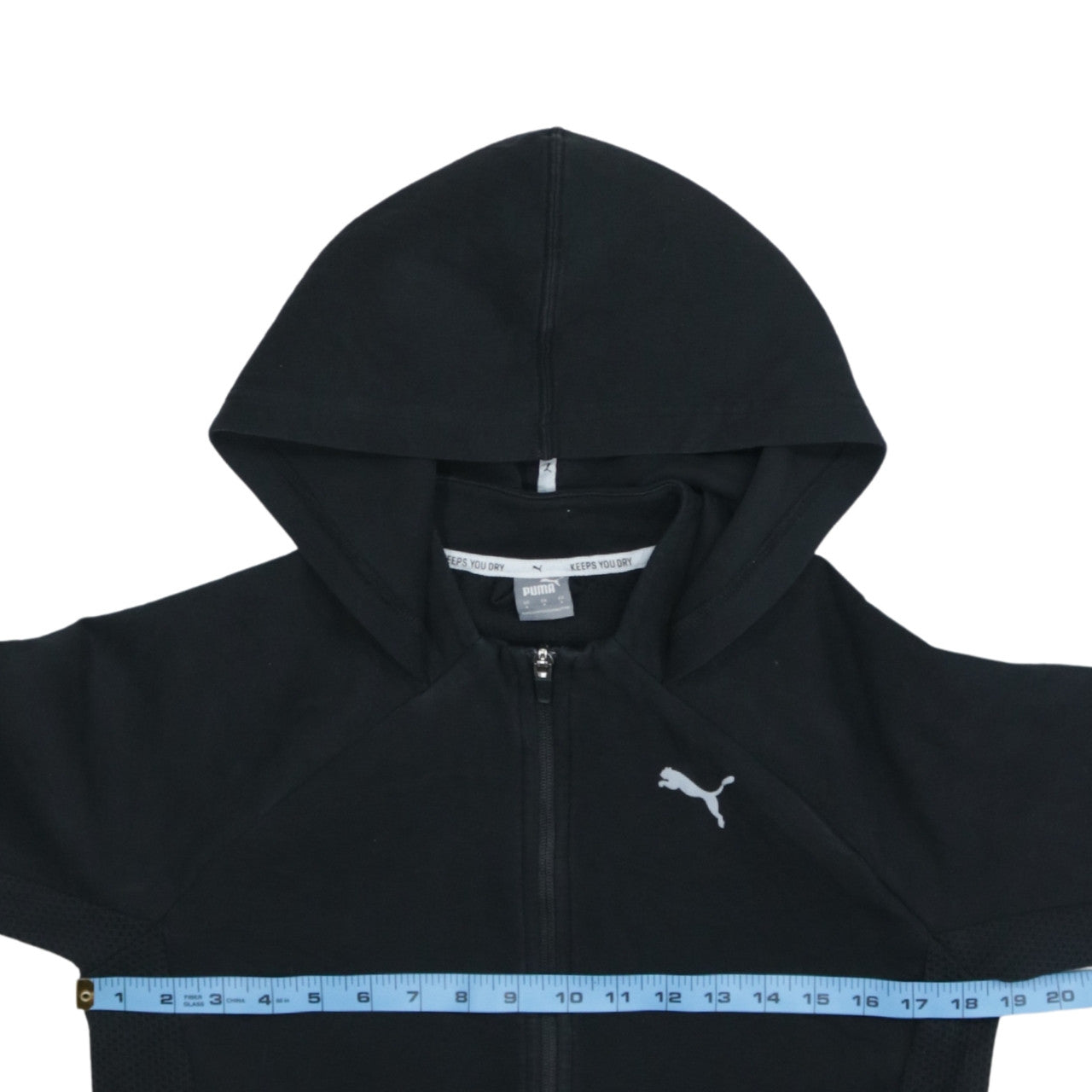 Puma Womens Black Full Zip Hoodie Size S Hooded Activewear