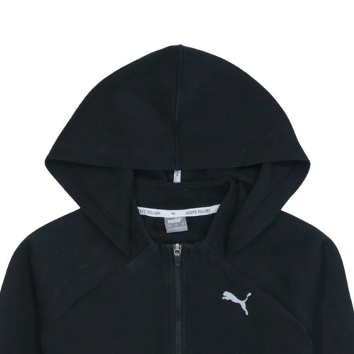 Puma Womens Black Full Zip Hoodie Size S Hooded Activewear