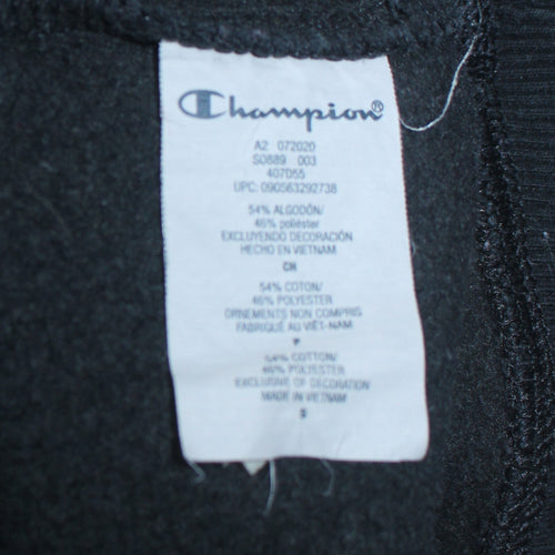 Champion Men's Black Pullover Hoodie Size S Fleece Regular Fit