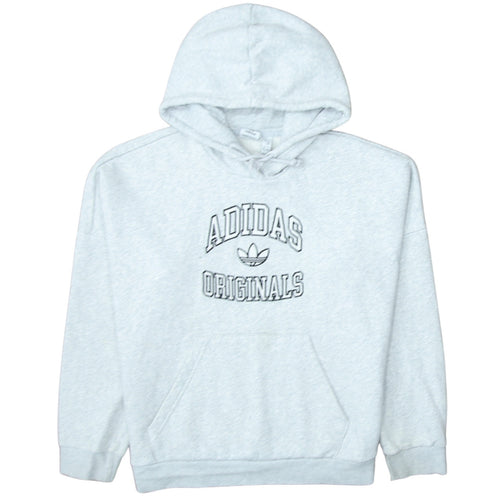 Adidas Originals Men's Grey Pullover Hoodie Size M Fleece Sportswear