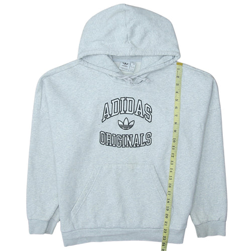 Adidas Originals Men's Grey Pullover Hoodie Size M Fleece Sportswear