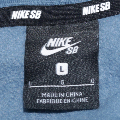 Nike SB Men's Blue Pullover Hoodie L Regular Fit Skate Graphic