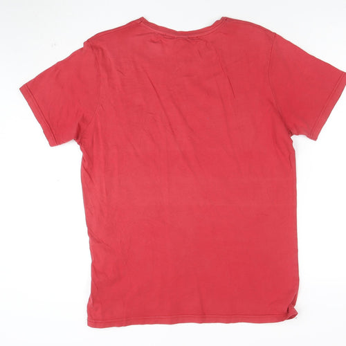 Hugo Boss Men’s Red Cotton Jersey Crew Neck Short Sleeve T-Shirt L