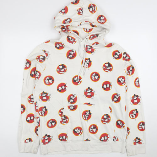 Disney x Forever 21 Unisex White Mickey Mouse Pullover Hoodie Size S