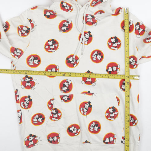 Disney x Forever 21 Unisex White Mickey Mouse Pullover Hoodie Size S