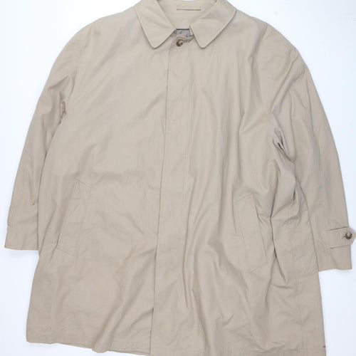 London Fog Men's Beige 4XL Regular Trench Coat Cotton Blend Lined Classic