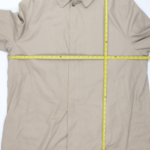 London Fog Men's Beige 4XL Regular Trench Coat Cotton Blend Lined Classic