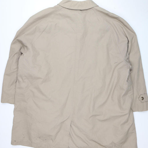 London Fog Men's Beige 4XL Regular Trench Coat Cotton Blend Lined Classic