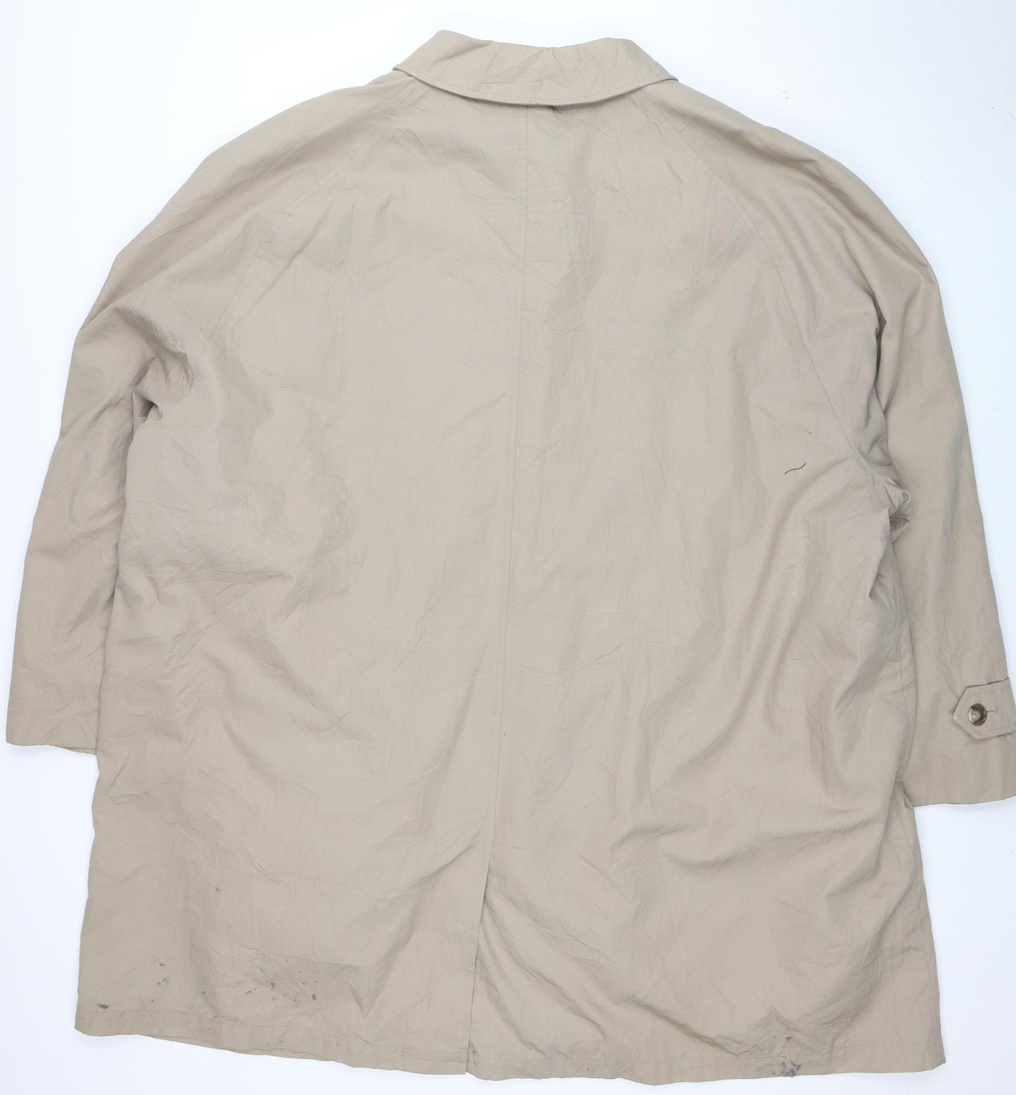 London Fog Men's Beige 4XL Regular Trench Coat Cotton Blend Lined Classic
