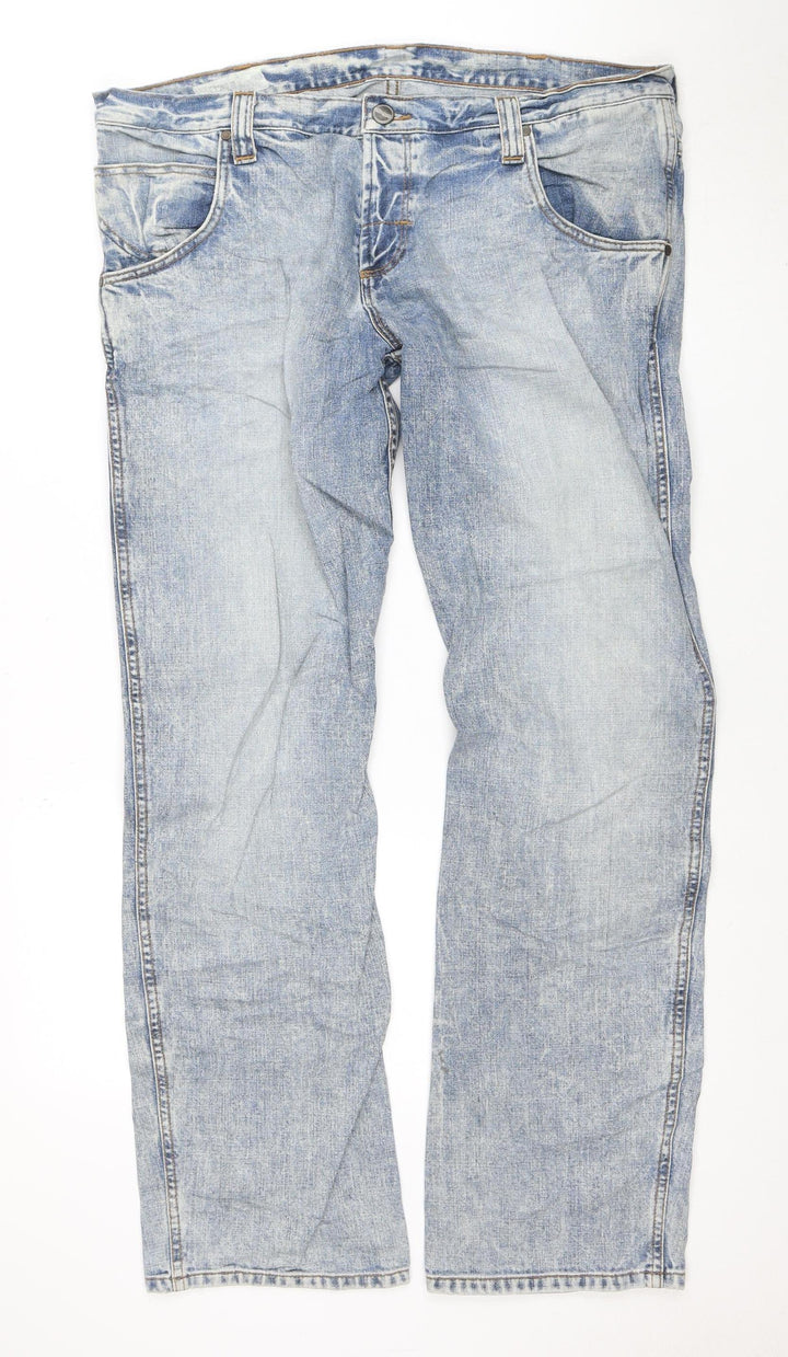 Wrangler Men’s Blue Straight Leg Denim Jeans W36 L32 Regular Fit