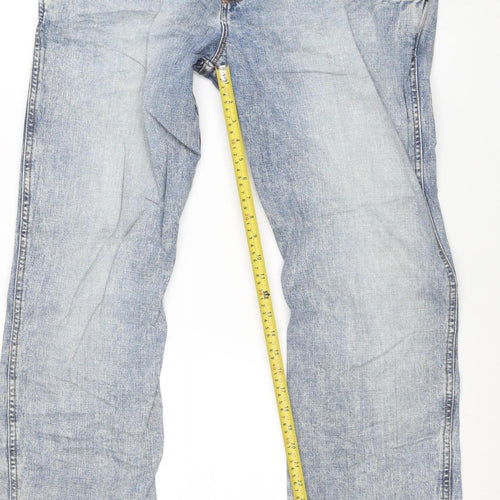 Wrangler Men’s Blue Straight Leg Denim Jeans W36 L32 Regular Fit