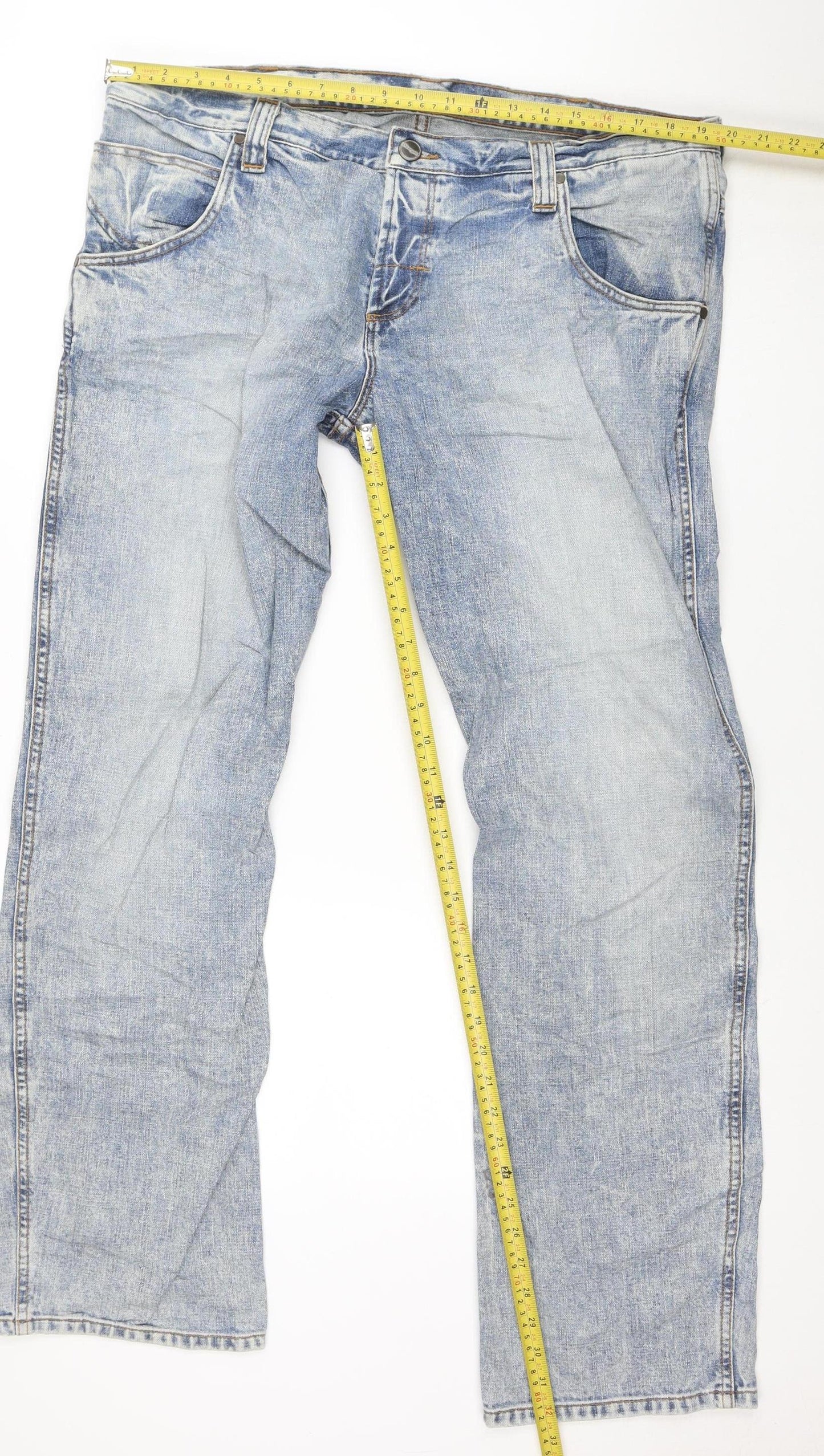 Wrangler Men’s Blue Straight Leg Denim Jeans W36 L32 Regular Fit