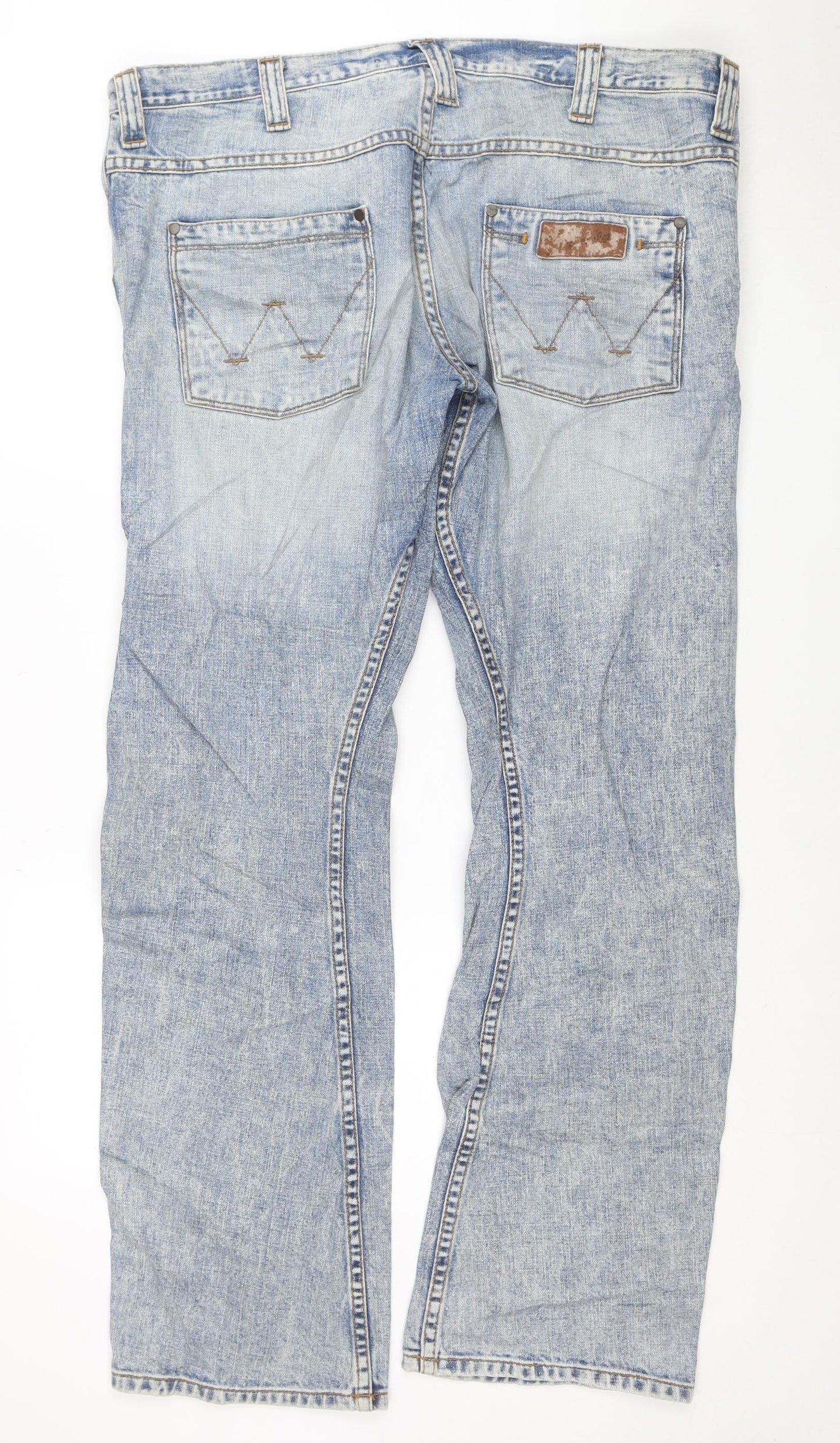 Wrangler Men’s Blue Straight Leg Denim Jeans W36 L32 Regular Fit