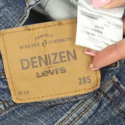 Levi's Denizen 285 Men's Blue Straight Fit Denim Jeans 28S