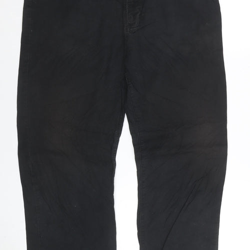 Lee Cooper Men's Black Straight Fit Denim Jeans Size L 36x32