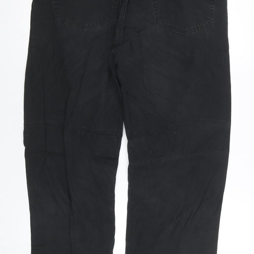 Lee Cooper Men's Black Straight Fit Denim Jeans Size L 36x32