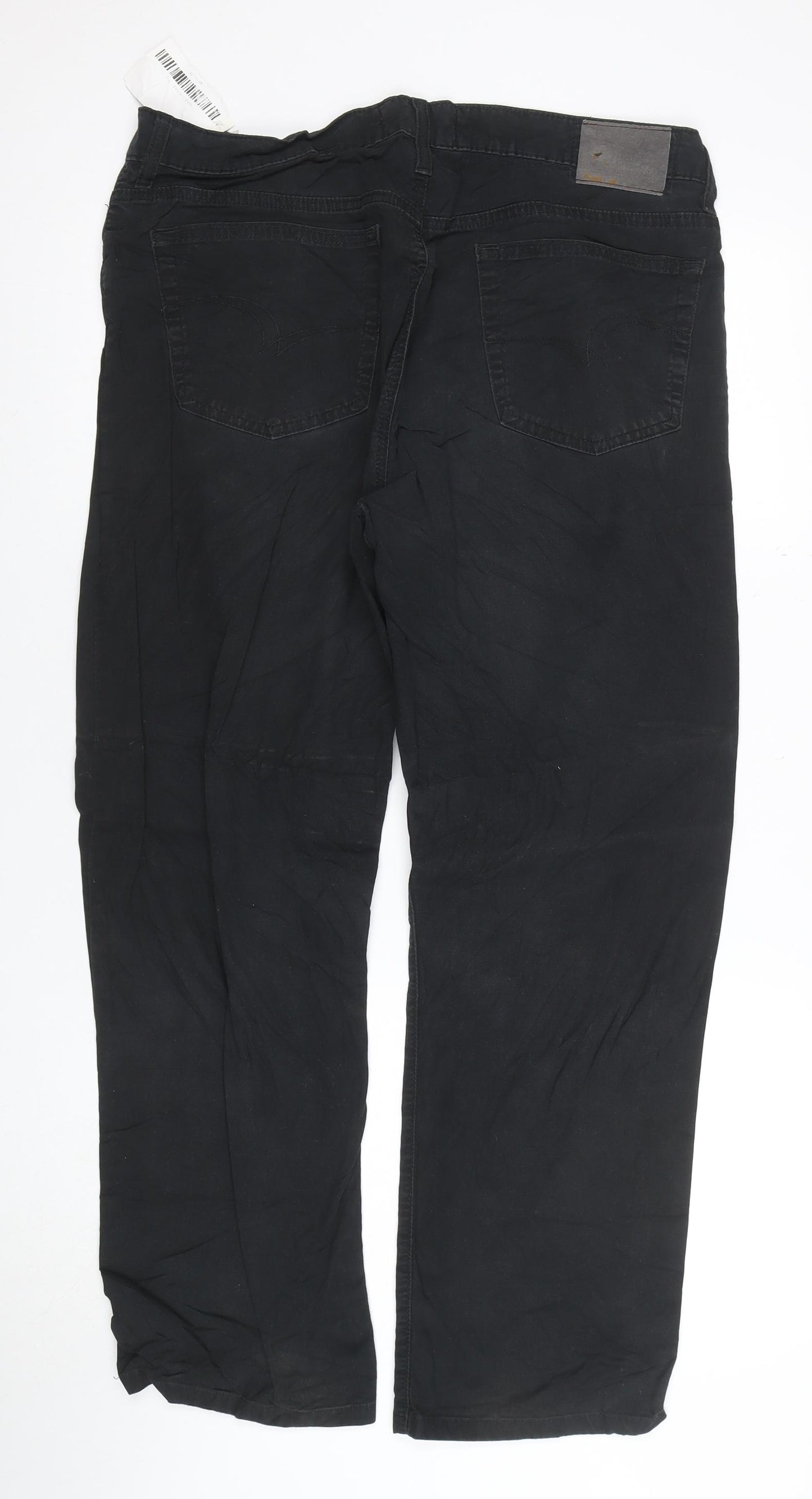 Lee Cooper Men's Black Straight Fit Denim Jeans Size L 36x32