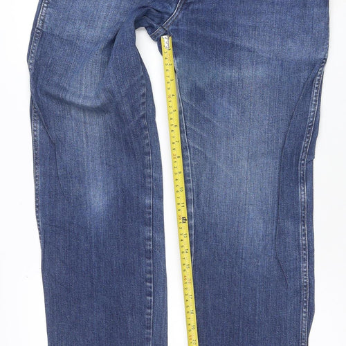 Wrangler Men's Blue Regular Fit Straight Denim Jeans W33 L32