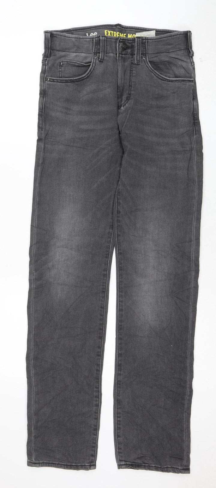 Lee Men’s Grey Straight Fit Performance Denim Jeans 34W 32L