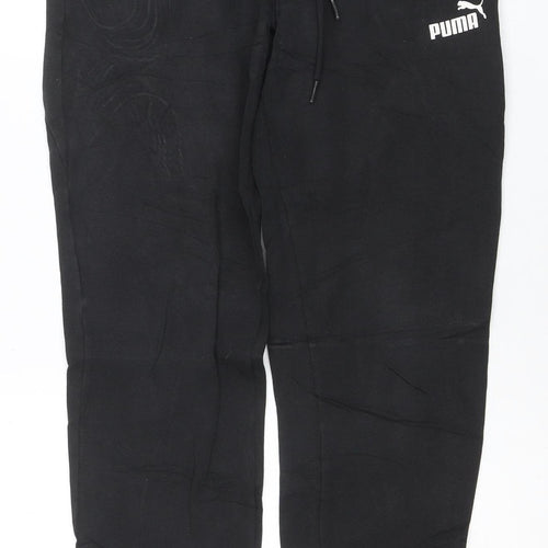 Puma Women's Black Jogger Sweatpants Size 10 Regular Fit Activewear