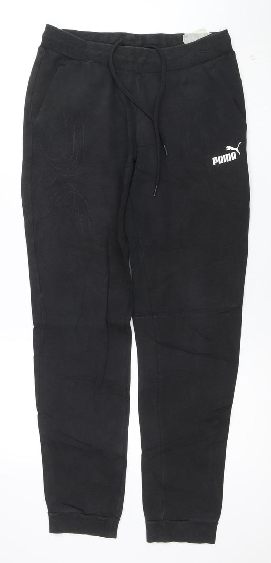 Puma Women's Black Jogger Sweatpants Size 10 Regular Fit Activewear