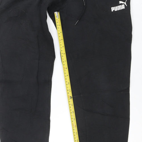 Puma Women's Black Jogger Sweatpants Size 10 Regular Fit Activewear