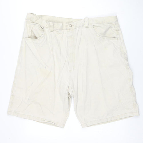Wrangler Men's Beige Cargo Shorts Size L Cotton Canvas Workwear