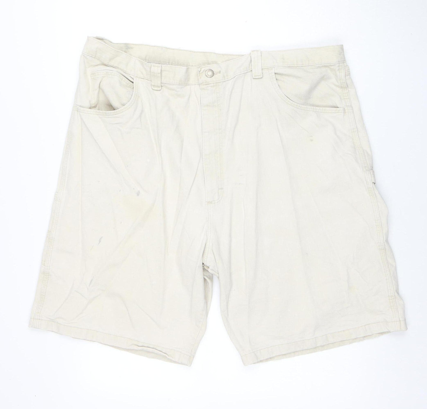 Wrangler Men's Beige Cargo Shorts Size L Cotton Canvas Workwear