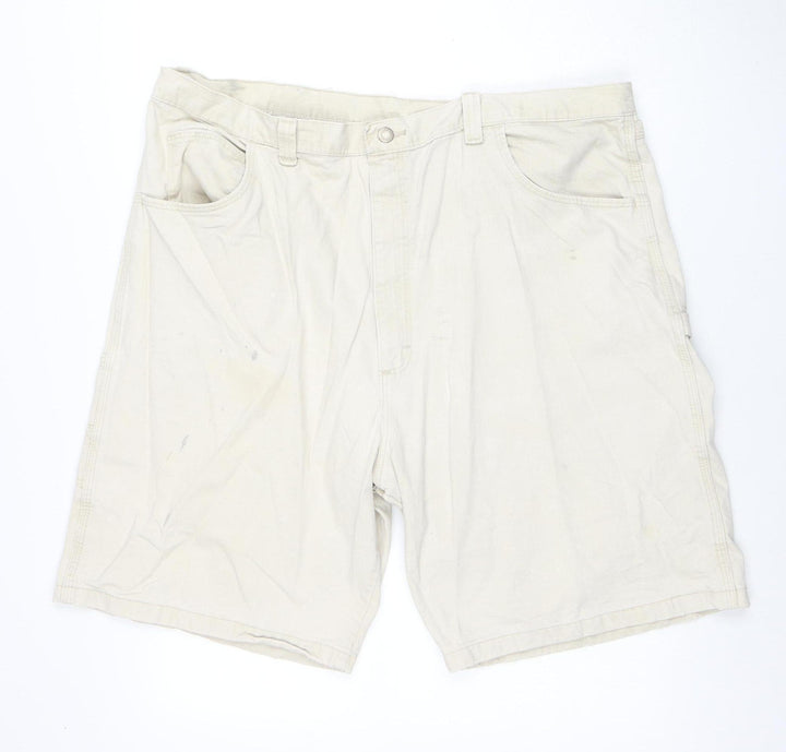Wrangler Men's Beige Cargo Shorts Size L Cotton Canvas Workwear