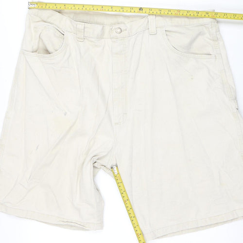 Wrangler Men's Beige Cargo Shorts Size L Cotton Canvas Workwear
