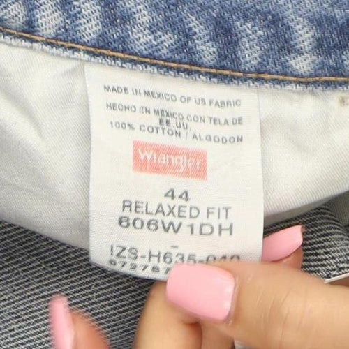Wrangler Men's Blue Denim Relaxed Fit Shorts Size 44