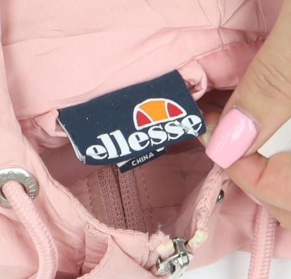 Ellesse Womens Pink Hooded Puffer Jacket Size 10 Very Good