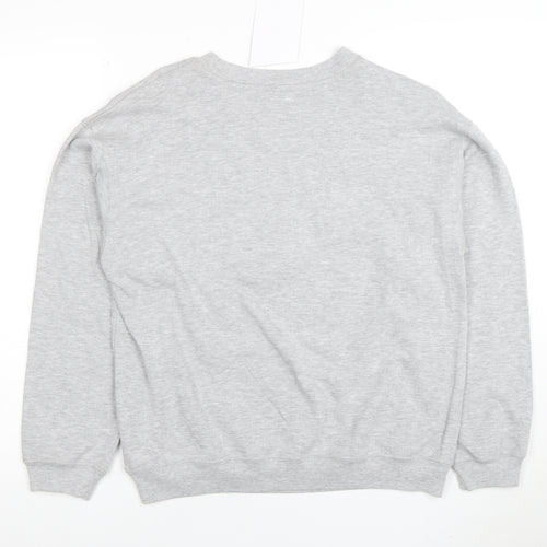 Disney Women’s Grey Mickey Mouse Cotton Blend Crew Neck Sweatshirt M