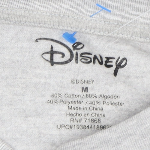 Disney Women’s Grey Mickey Mouse Cotton Blend Crew Neck Sweatshirt M