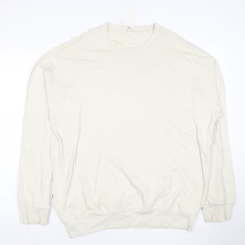 Reebok Women’s Beige Cotton Pullover Sweatshirt M