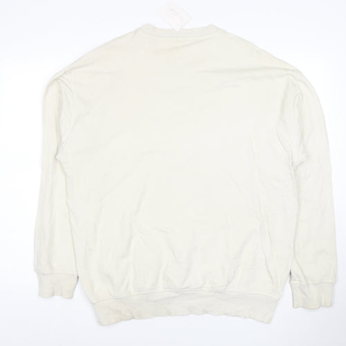 Reebok Women’s Beige Cotton Pullover Sweatshirt M