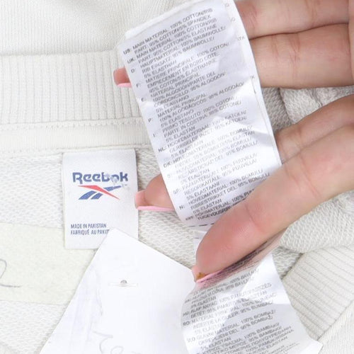 Reebok Women’s Beige Cotton Pullover Sweatshirt M