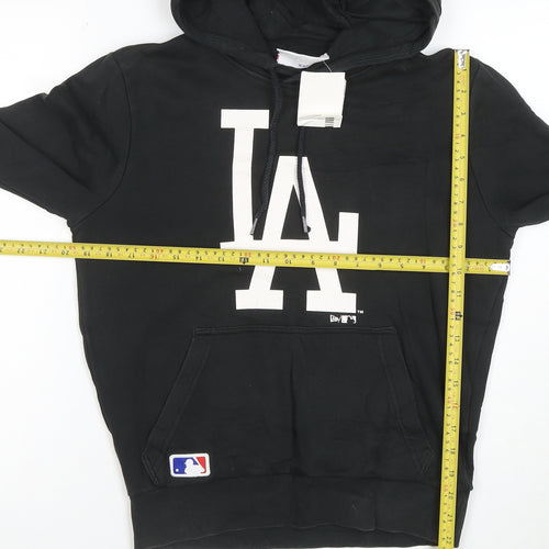 New Era Womens Black LA Hoodie Pullover SXX Cotton Blend