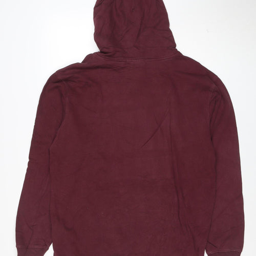 Vans Women's Burgundy Pullover Hoodie L Cotton Fleece Casual