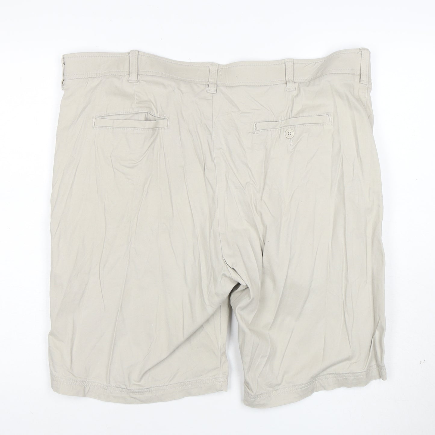 Lee Men Beige Chino Shorts Size 40 Regular Fit Cotton Stretch