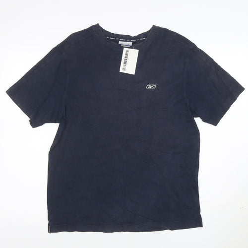 Reebok Men’s Blue M Crew Neck Cotton Jersey T-Shirt