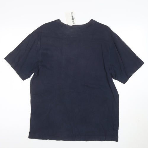 Reebok Men’s Blue M Crew Neck Cotton Jersey T-Shirt