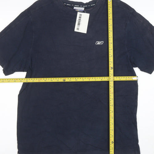 Reebok Men’s Blue M Crew Neck Cotton Jersey T-Shirt