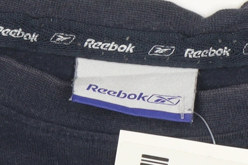 Reebok Men’s Blue M Crew Neck Cotton Jersey T-Shirt