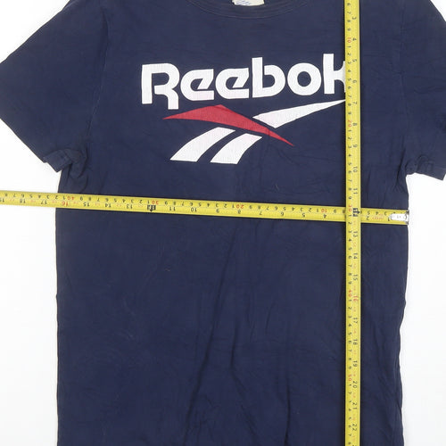Reebok Men's Blue Small Classic Logo Graphic T-Shirt