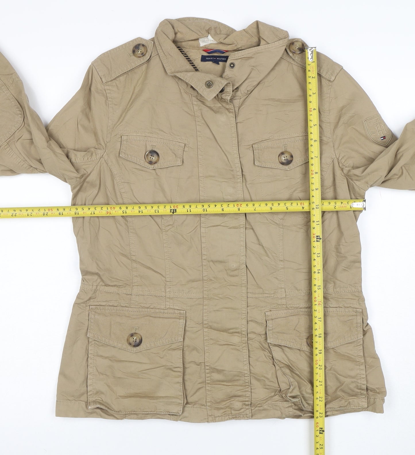 Tommy Hilfiger Men's Beige M Military Cotton Jacket