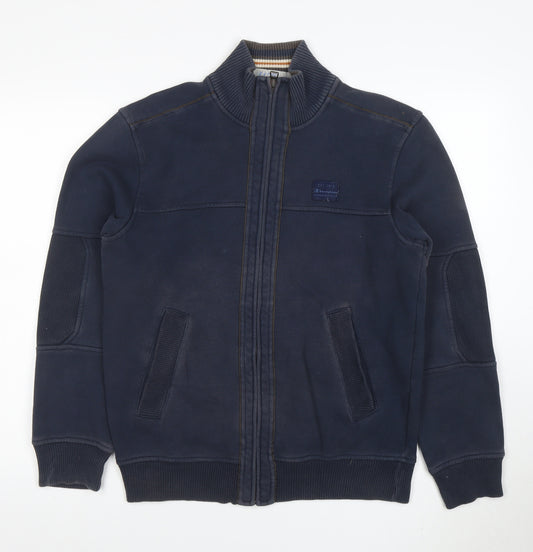 Champion Men's Blue Full Zip Sweatshirt Medium Cotton Blend