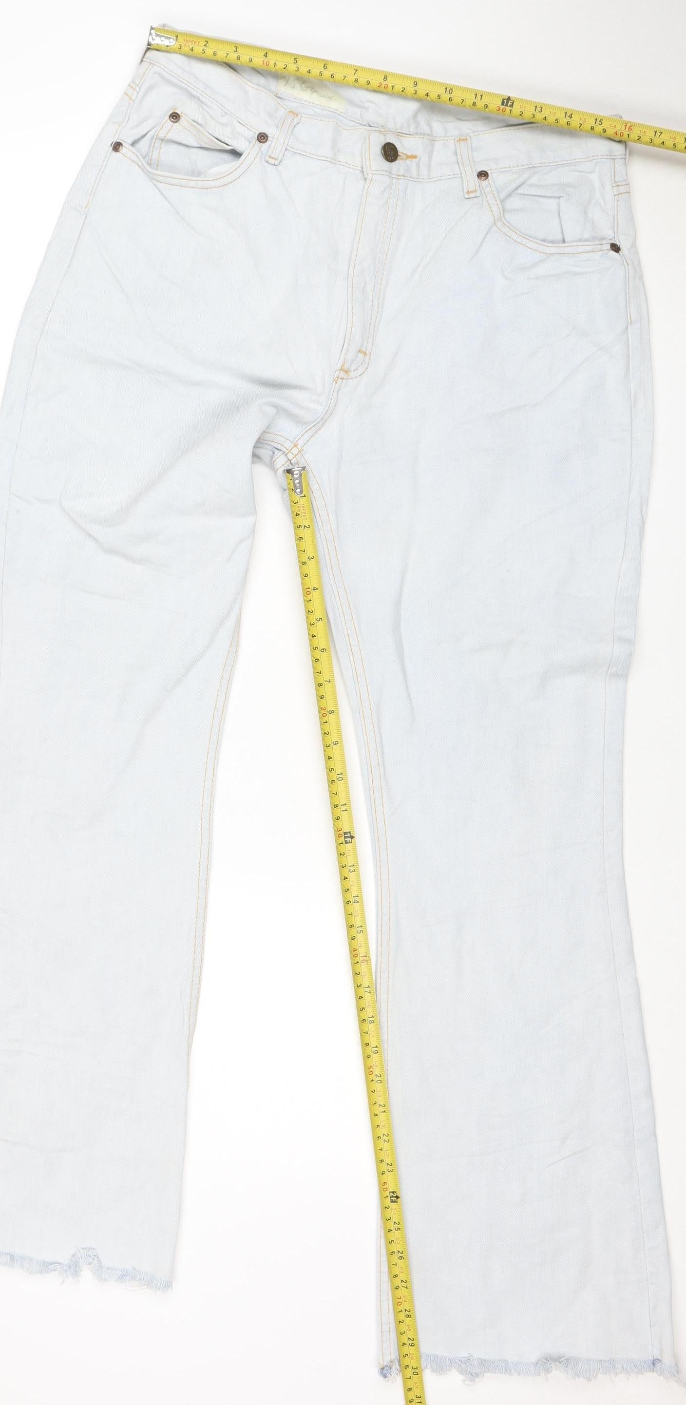 Lee Men's Blue Flared Denim Jeans 34x31 Regular Fit Retro Style