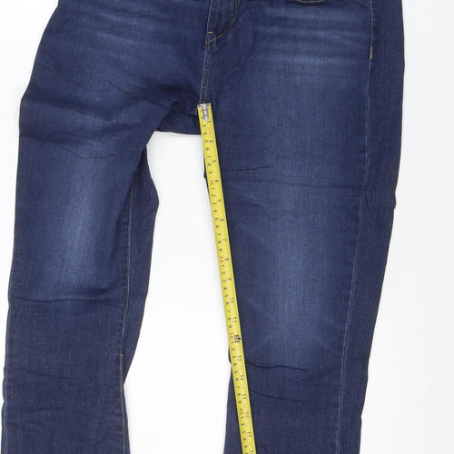 Levi Strauss Women's Blue Mid-Rise Capri Jeans Size 10 Regular Fit