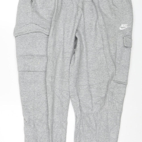 Nike Men's Grey XL Jogger Sweatpants Regular Fit Activewear Trousers